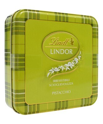 LINDT SCATOLA IN METALLO CON LINDOR PISTACCHIO 175 GR