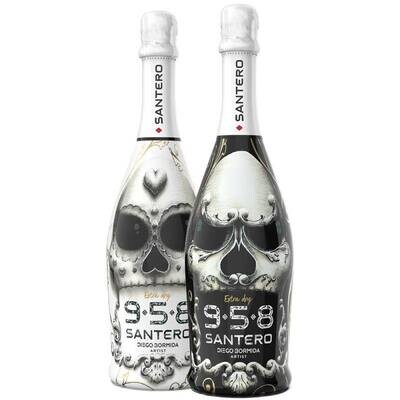 Santero 958 Calavera Diego Bormida spumante extra dry black white