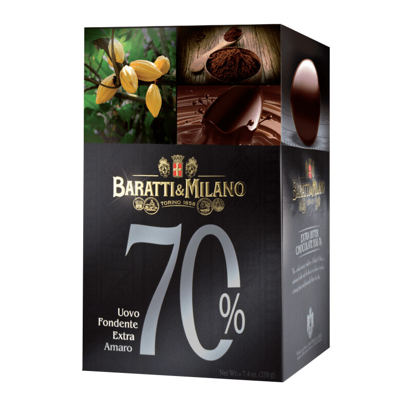 Uovo Di Pasqua Extra Noir Fondente 70% 300g Baratti&amp;Milano