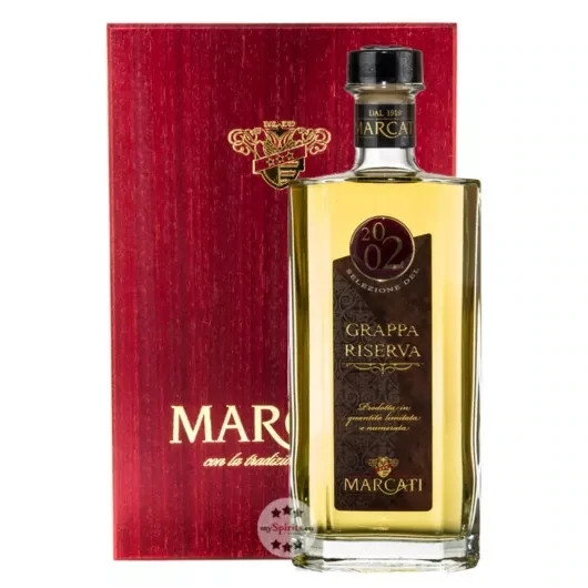 Marcati Grappa Riserva annata 2002 in cassetta di legno