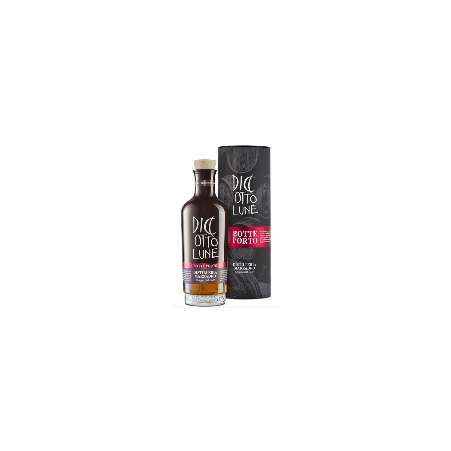 Marzadro Le Diciotto Lune Grappa Riserva Botte PORTO- Astucciata