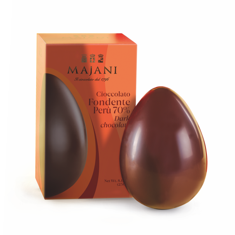 UOVO CIOCCOLATO MAJANI - FONDENTE 70% PERÙ - DARK - CONFEZIONE DA 230 G