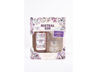 MISTRAL GIN + 2 BICCHIERI CL.70