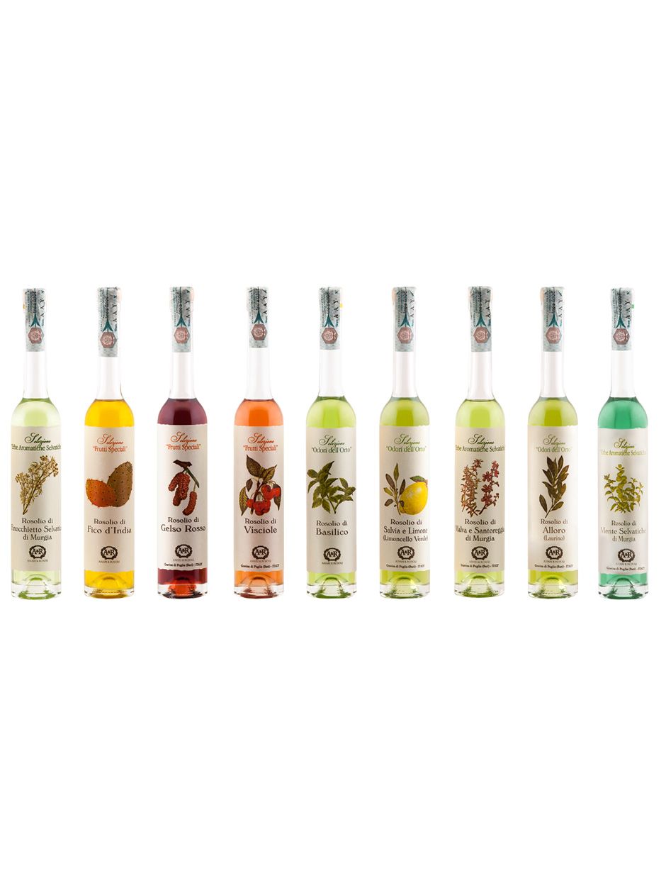 Amari e Rosoli Rosoli cl 10 Visciole, Salvia e Limone,Gelso Rosso, alloro