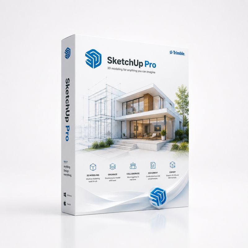 Trimble SketchUp professional 3D modeling software for architecture, design, visualization and creative projects