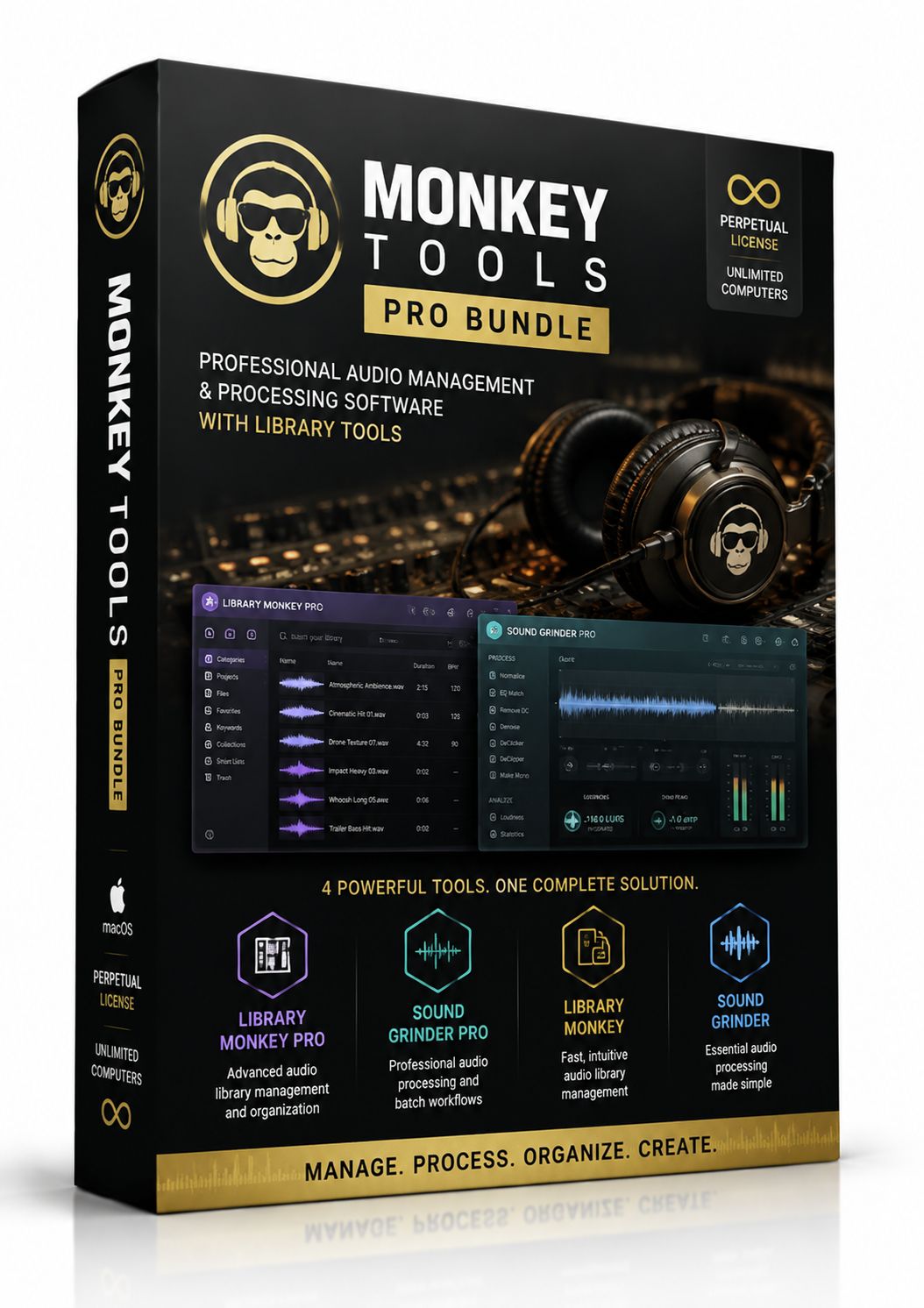Monkey Tools Sound PRO Bundle with audio editing, conversion and management software for music professionals