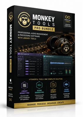 Monkey Tools Sound PRO Bundle with audio editing, conversion and management software for music professionals