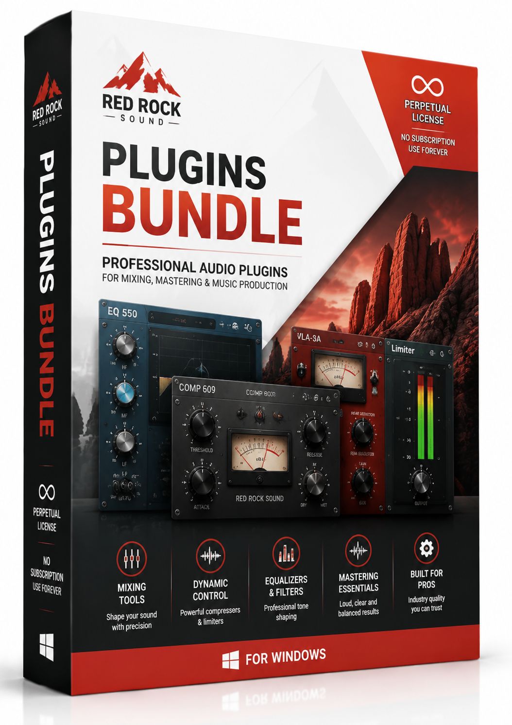 Red Rock Sound Plugins Bundle with professional audio tools for music production, mixing and sound processing on Windows