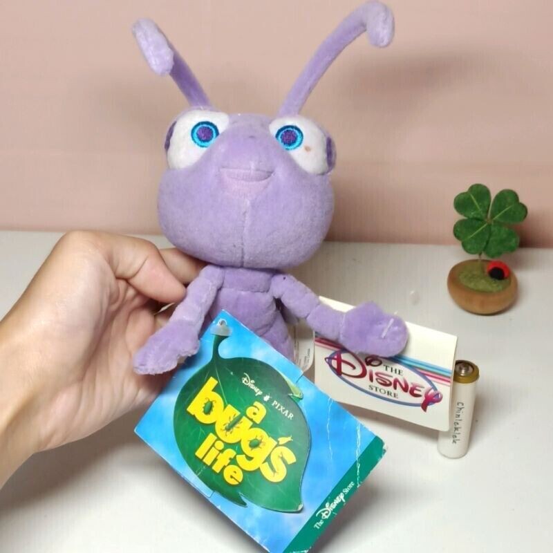 Disney Store PIXAR A Bug&#39;s Life Purple Ant DOT Stuffed Plush 6&quot;