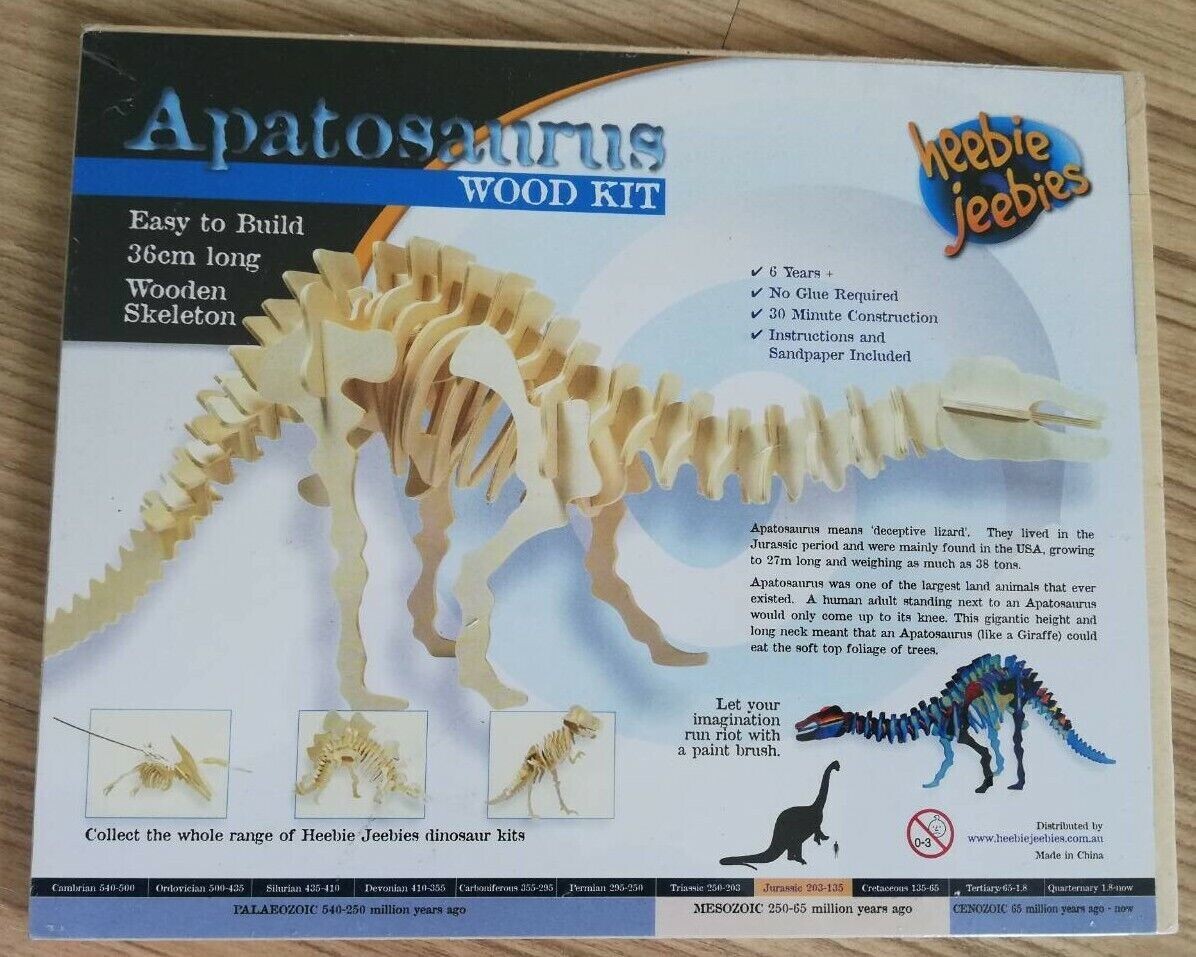 Wood Kit Dinosaur | Small | Apatosaurus Heebie Jeebies Australia