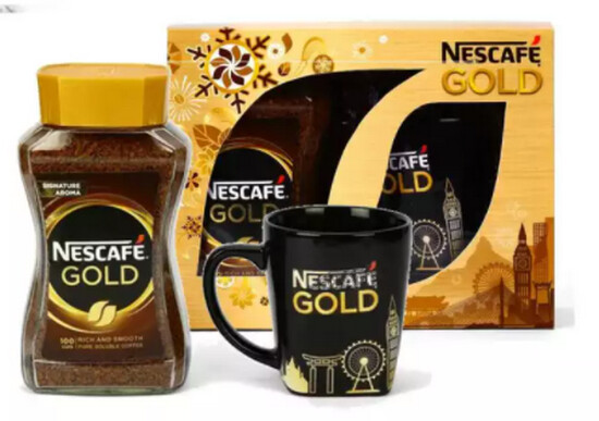 Limited Edition!!Nescafe GOLD Freeze Dried Coffee 200g &amp; Nescafe Coffee Mug 300g