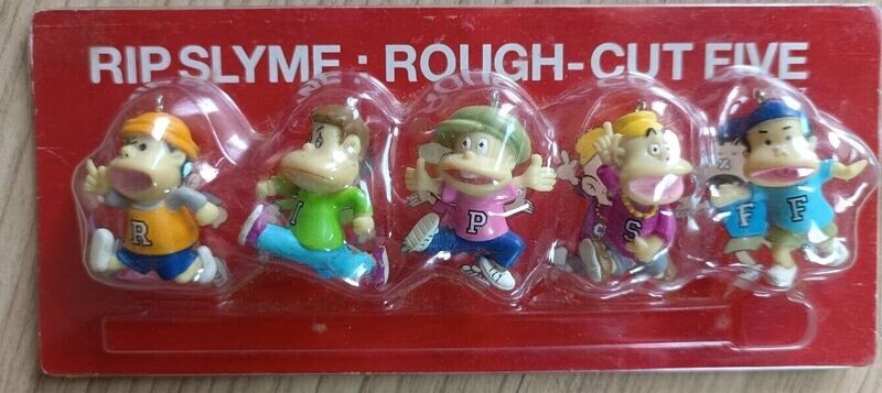 Original mobile strap 5 RIP SLYME member figures &quot;Tensai Bakabon&quot; Fujio Akatsuka