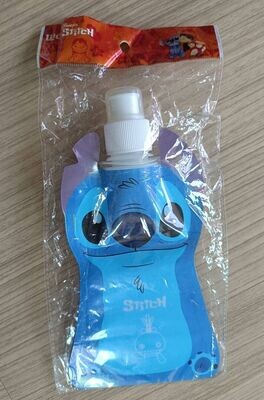 Official Disney Stitch Collapsible Children Baby Drinking Bottle 19 cm.