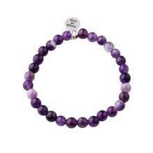 Strength Stacker Stone Bracelet - Amethyst