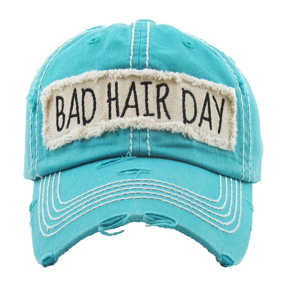 "Bad Hair Day" Vintage Wash Baseball Cap