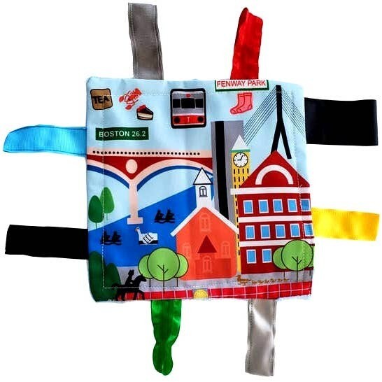 Boston, Baby City Learning Crinkle Square 8" x 8"