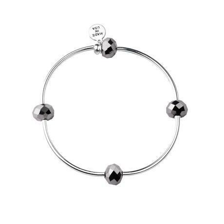 Wish Crystal Bracelet - Gunmetal