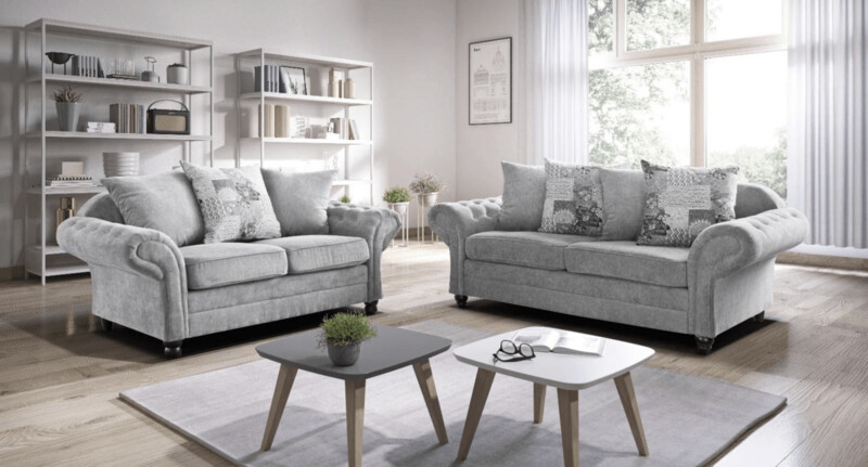 CLEARANCE -Nicole 3 + 2 Sofa Set with Scattered Cushions CLEARANCE -Nicole 3 + 2 Sofa Set with Scattered Cushions