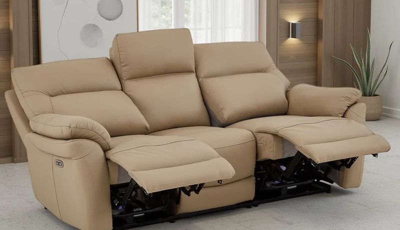 Genuine Leather Electric 3 And 2 Seater Recliner Sofa