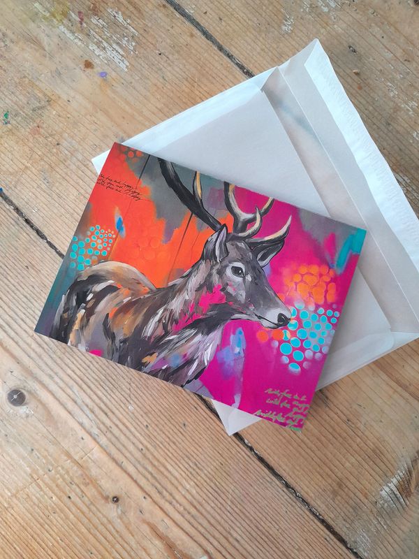 Kunst-Klappkarte Hirsch Kunst-Klappkarte Hirsch