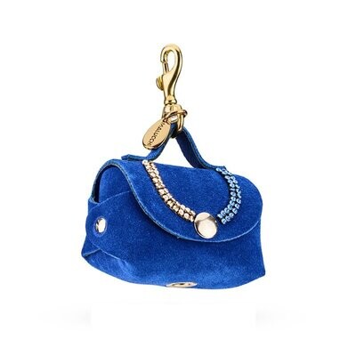 Amalfi Minibag - Kotbeuteltasche by Malucchi aus Wildleder, Farbe: blau