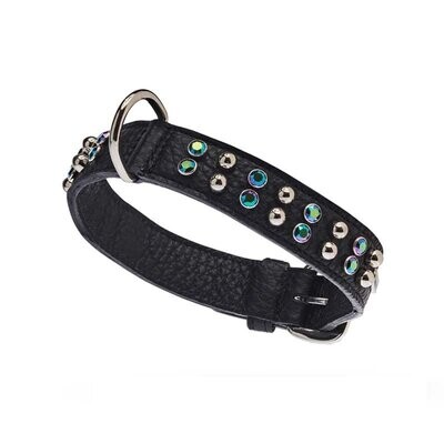 BRIGHT - 3 cm Hundehalsband by Malucchi, schwarz