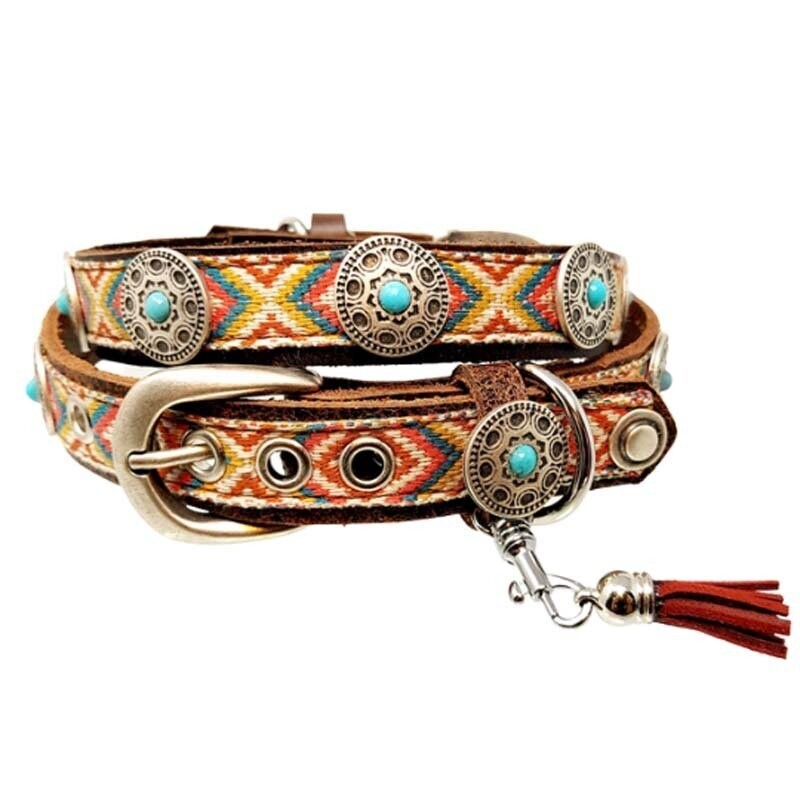 Hundehalsband  ACAPULCO by Fronhofer,  echtes Leder, braun