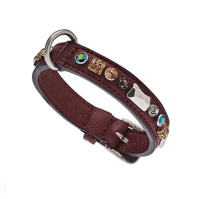 PETRA - 2 cm Hundehalsband by Malucchi, Farbe: braun