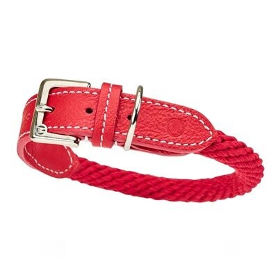 TREKKER - Hundehalsband by Malucchi für mittelgroße und große Hunde, Farbe: rot
