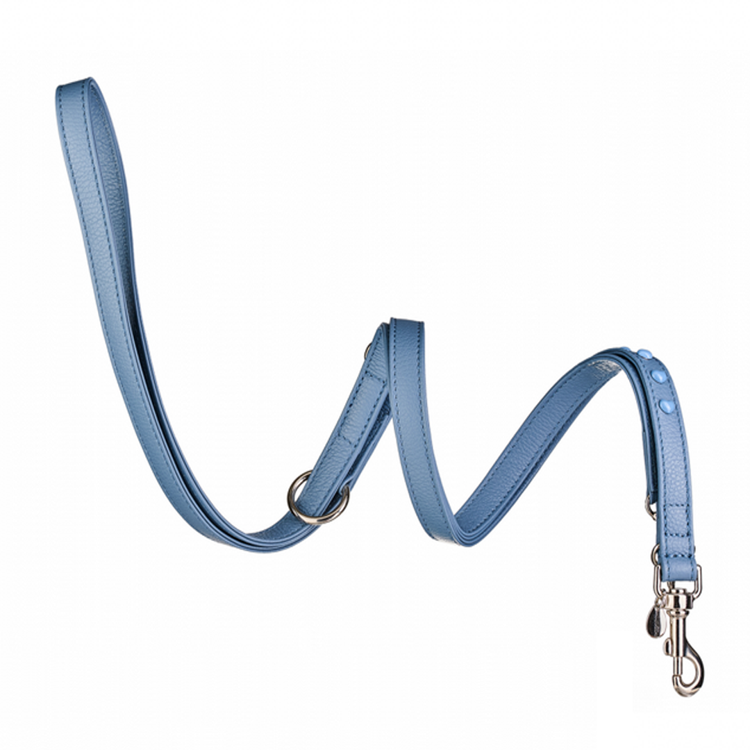 LE BEBÉ Trainingsleine für Hunde aus feinstem Nappaleder by Malucchi Farben: rosa und hellblau, Länge 200 cm, Breite: 1,5 cm