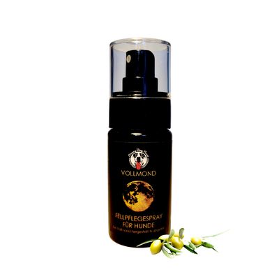 Hunde Fellpflege, bei Vollmond hergestellt, spendet Feuchtigkeit, sorgt für glänzendes Fell, schützt vor Zecken
