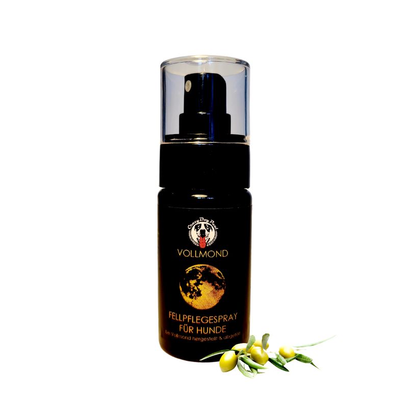 Hunde Fellpflege, bei Vollmond hergestellt, spendet Feuchtigkeit, sorgt für glänzendes Fell, schützt vor Zecken Hunde Fellpflege, bei Vollmond hergestellt, spendet Feuchtigkeit, sorgt für glänzendes Fell, schützt vor Zecken