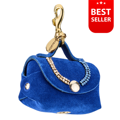 Kotbeuteltasche MiniBag AMALFI by Malucchi aus Wildleder, Farbe: blau