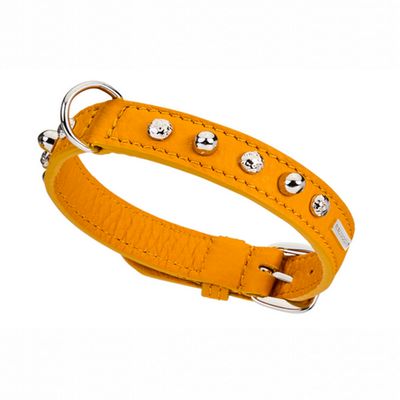 Hundehalsband BULLET by Malucchi aus weichen Büffelleder - für kleine Hunde, Breite 2 cm, tolle Farben