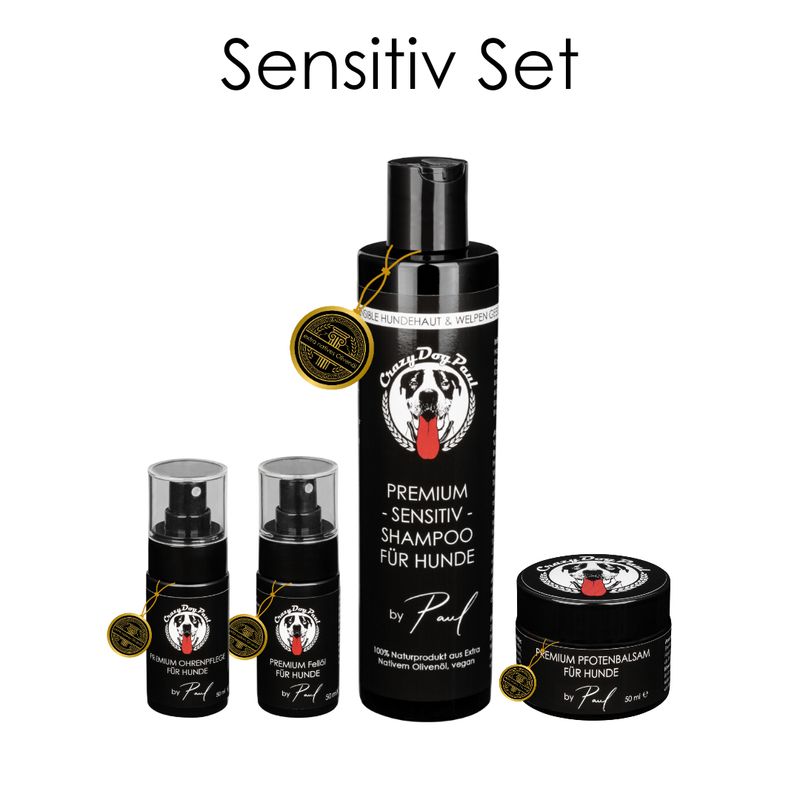 Hundeshampoo & Fellpflege aus Olivenöl - Sensitiv Set