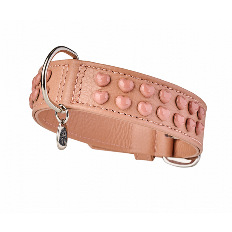 LE BEBÉ - Hundehalsband by Malucchi aus weichen Nappaleder - Eleganz und Komfort in PerfektionBreite: 3 cm für große Hunde, Farbe: rosa und blau