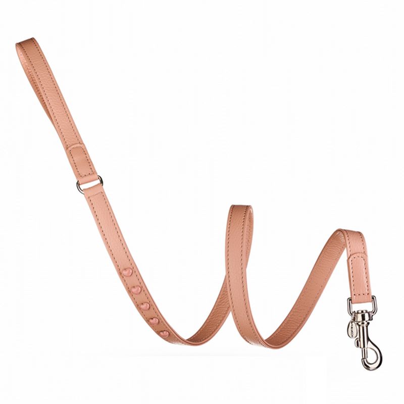Hundeleine LE BEBÉ aus feinstem Nappaleder by Malucchi Farben: rosa und hellblau, Länge 120 cm, Breite: 1,5 cm