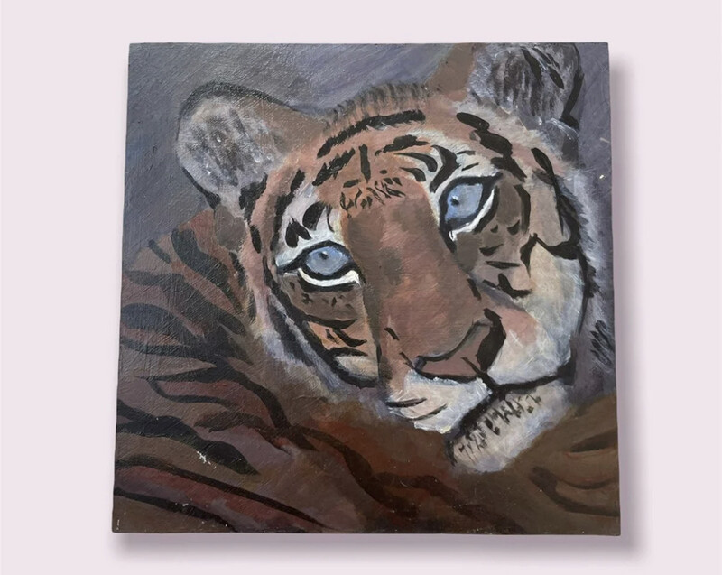 Tiger Painting On Wood