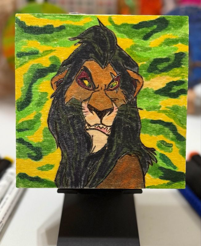 Scar  5x5 Wood Panel