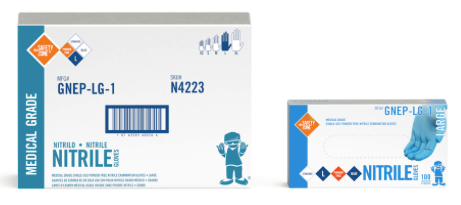 NITRILE BLUE GLOVES POWDER FREE