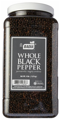 BADIA BLACK PEPPER WHOLE 4lb