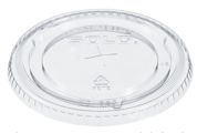 LID CLEAR FLAT STRAW 12/16/20/24Z