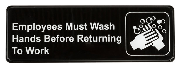 &quot;MUST WASH&quot; SIGN