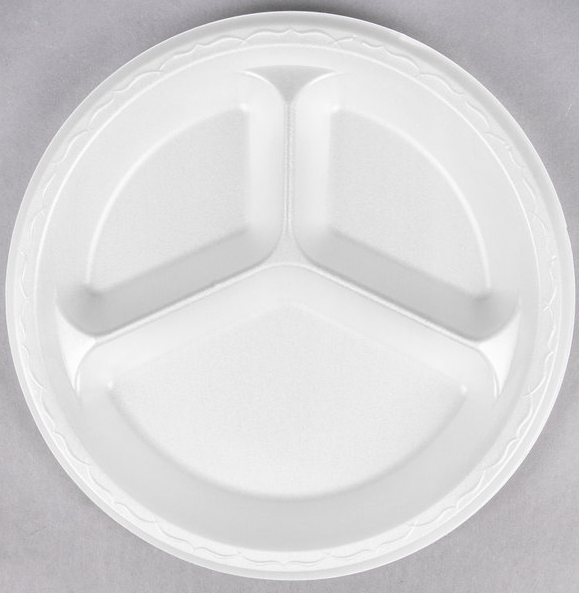 FOAM PLATES ROUND 3C 10&quot;
