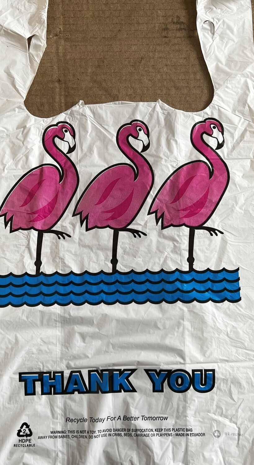 T-SHIRT BAG FLAMINGOS MEDIUM