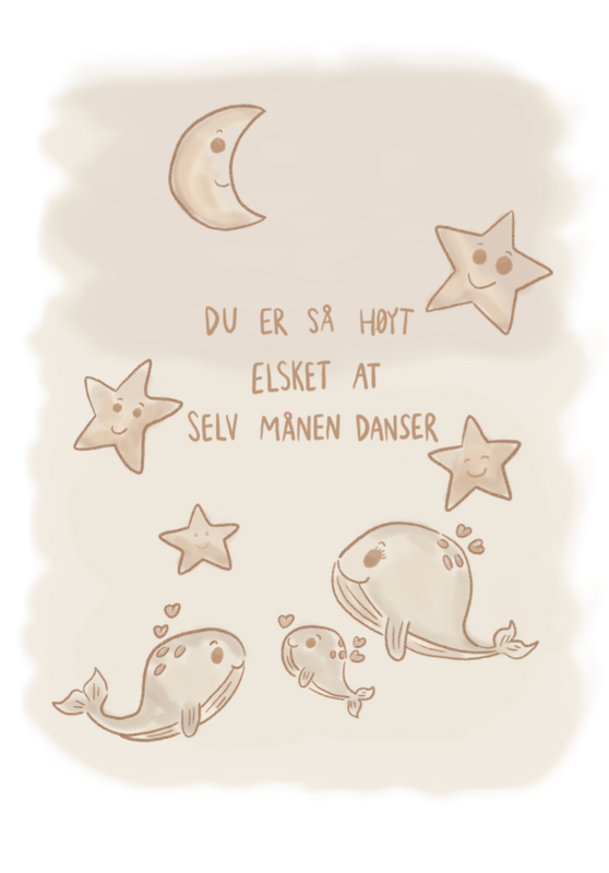 Du er så høyt elsket at selv månen danser - kort