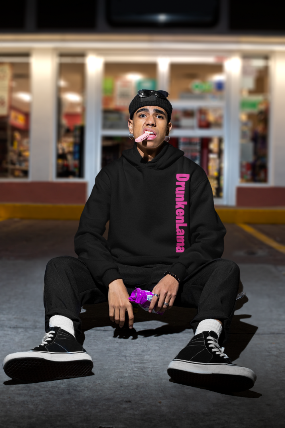 DrunkenLama Hoodie "Vertikal" Herren