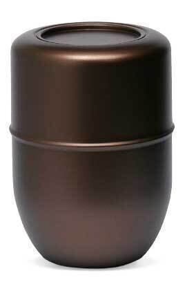 Urna cineraria circular bronce acero pintado