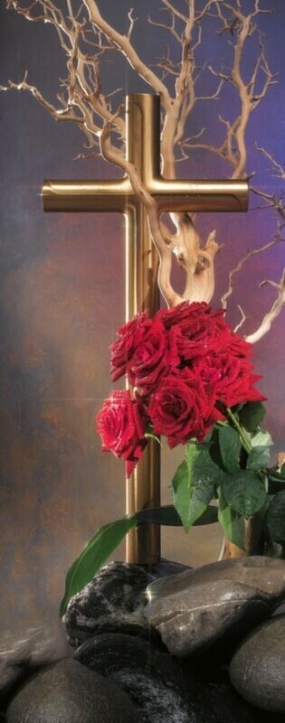 Roll-up de rosas rojas