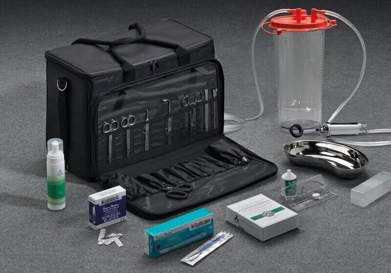 Maletín equipado para tratamiento de preparación del cuerpo